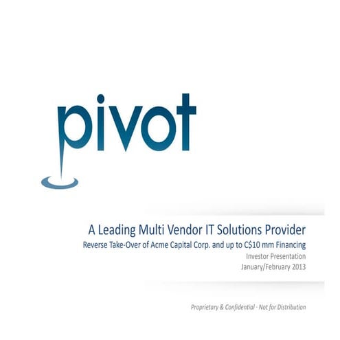 Pivot investor presentation