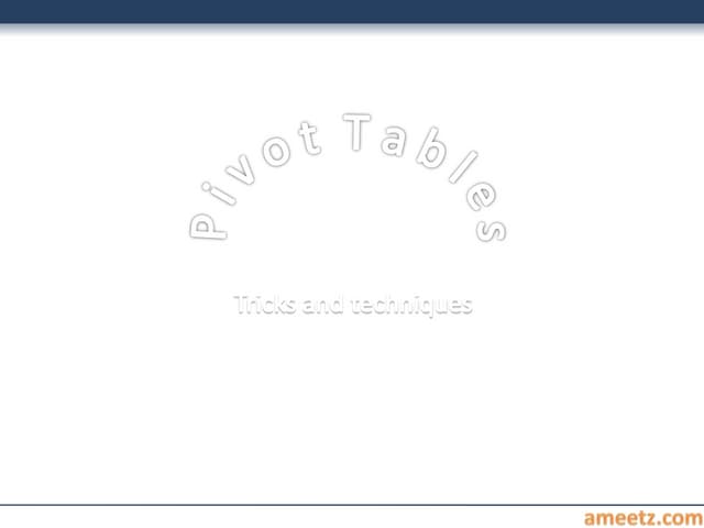Pivot table