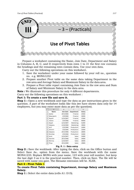 Pivot table