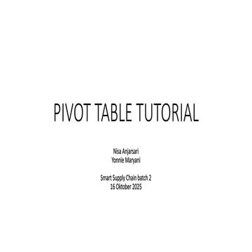 Tutorial pivot table | PDF