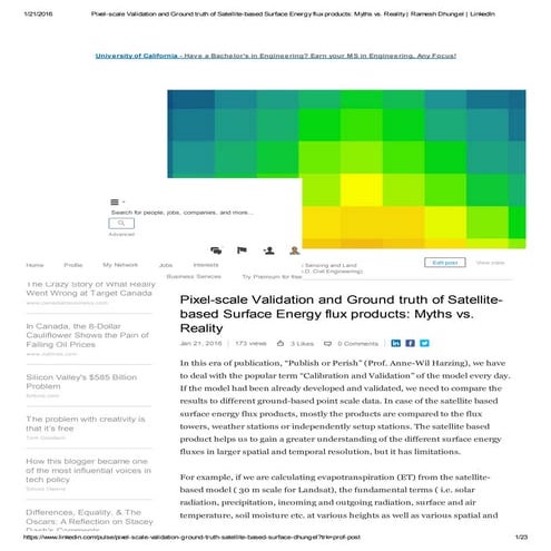 Pixel scale validation and ground truth of satellite-based surface energy flu...