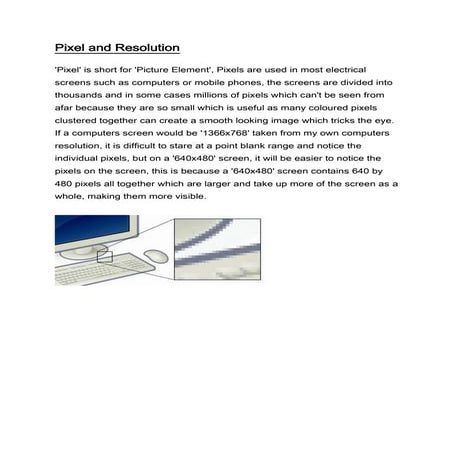 Pixel and resolution