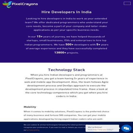 Hire-Developer-Programmer-India | Pixelcrayons