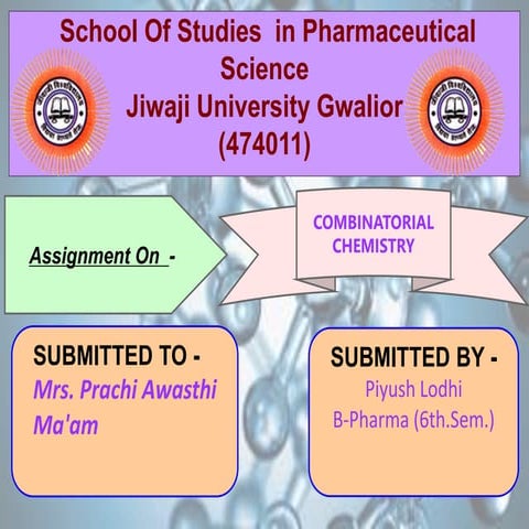 combinatorial chemist Piyush lodhi b. pharma 6th sem 