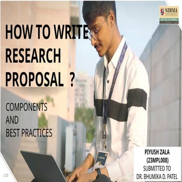HOW TO WRITE RESEARCH PROPOSAL COMPONENTS AND BEST PRACTICES | PPTX