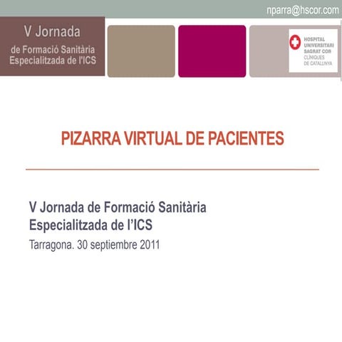 Pizarra virtual de pacientes