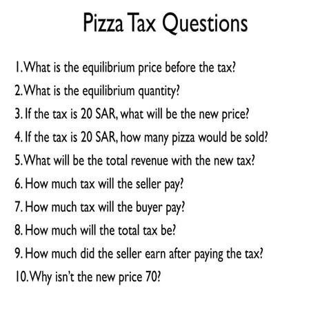 Pizza tax