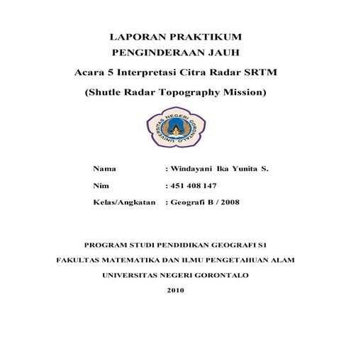 laporan penginderaan jauh tahap 5