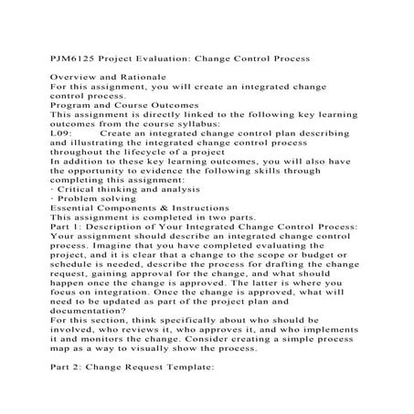 PJM6125 Project Evaluation Change Control ProcessOverview and.docx