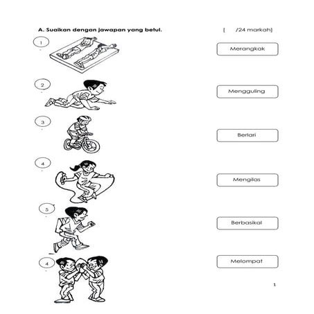 pendidikan jasmani tahun 1 peperiksaan akhir tahun