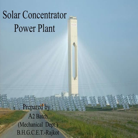 Solar concentrator | PPTX