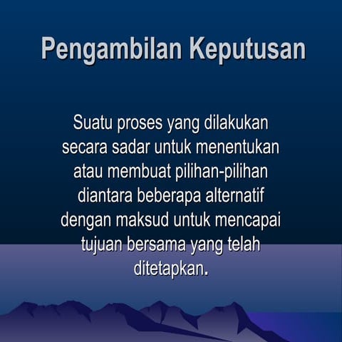 Pengambilan Keputusan