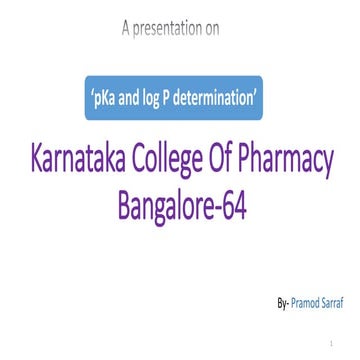 P ka and log p presentation