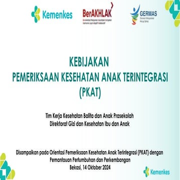 Pemeriksaan Kesehatan Anak Terintegrasi (PKAT)
