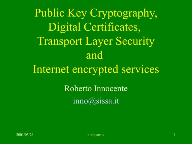 Public key cryptography 
