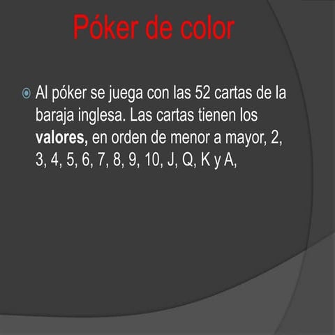 Póker de color