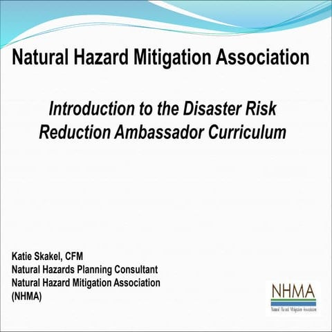 Disaster Risk Reduction Ambassador Introduction
