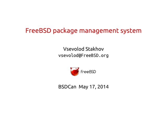 Pkg slides from BSDCan conference