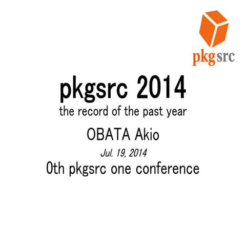pkgsrc 2014 - the record of the past year