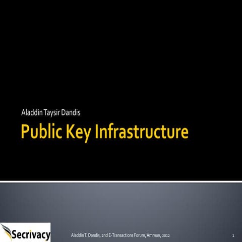 Pki (2nd e transactions forum) v 1.0