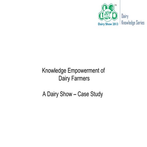 Pkk dairy a  case study