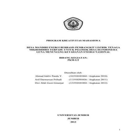 CONTOH PKM GT | PDF