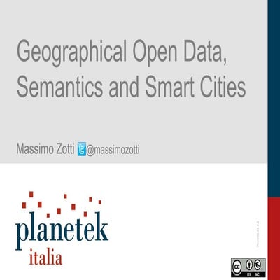 Geographical Open Data, Semantics and Smart Cities