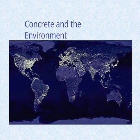Sustainable Concrete: Environmental Impact and Future Innovations in ...