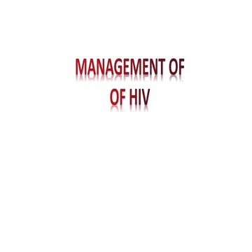 HIV MANAGEMENT 
