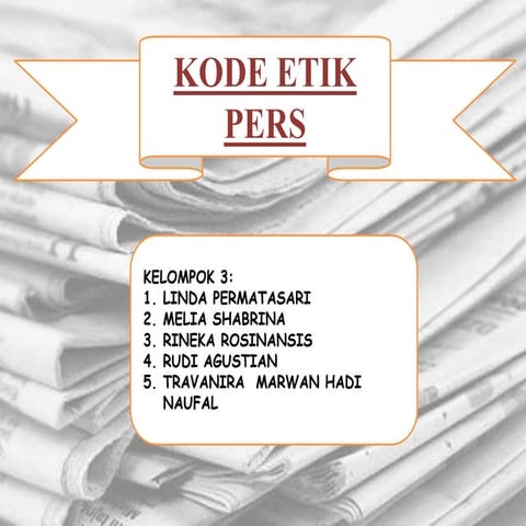Kode etik pers