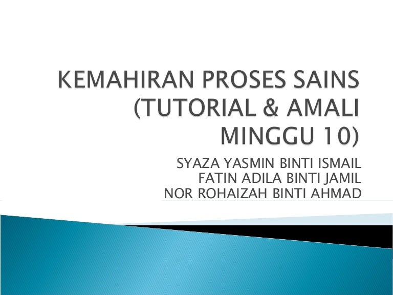 Kemahiran Proses Sains