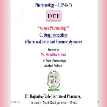 Drug Interactions (Pharmacokinetic and Pharmacodynamic).pptx