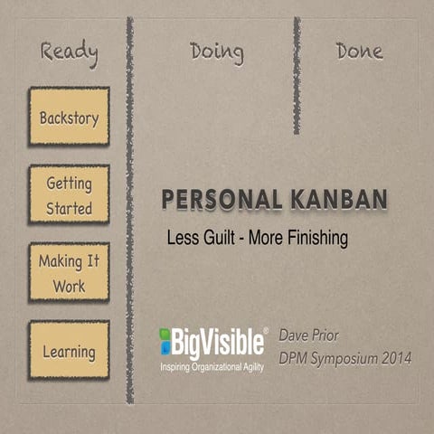 Personal Kanban - Less Guilt More Finishing (Digital PM Summit 2014)