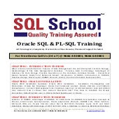#Oracle #SQL & #PLSQL LIVE #OnlineTraining from #SQLSchool | PDF