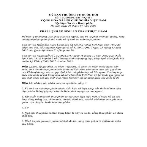 Pháp lệnh 12 VSATTP