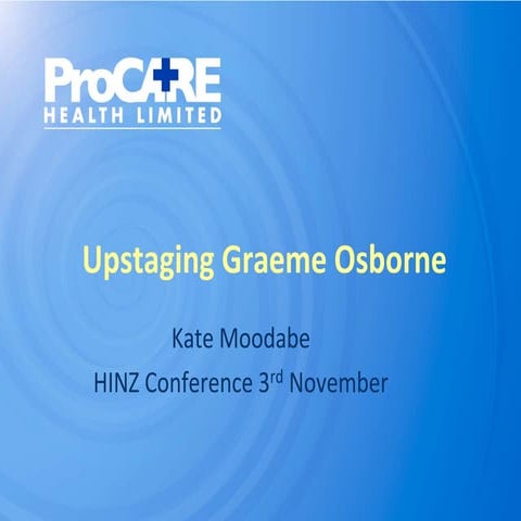 GAIHN: Greater Auckland Integrated HealthCare Networks