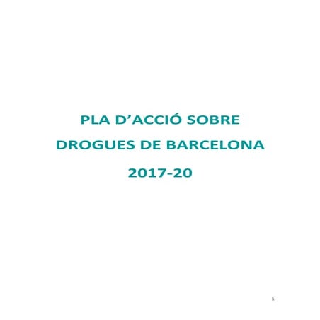 Pla d'acció sobre drogues de Barcelona 2017-2020