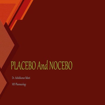 Placebo and nocebo