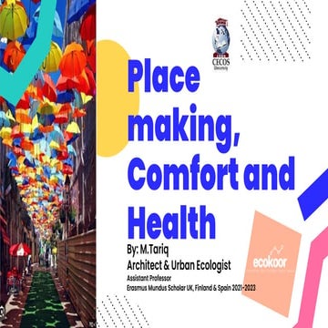 Place making, Comfort and Health_cecos uni