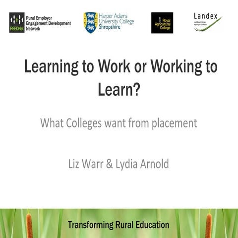 Placement and work based learning 