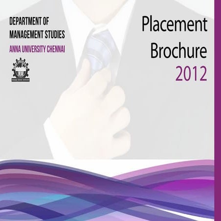 Placement Brochure DOMS Anna University 2011 - 2013