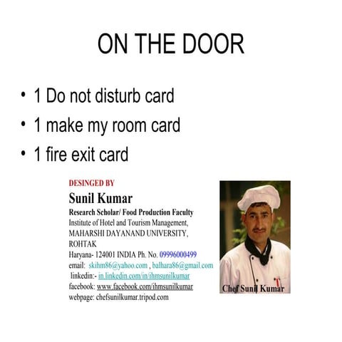 Placement of guest supplies in room