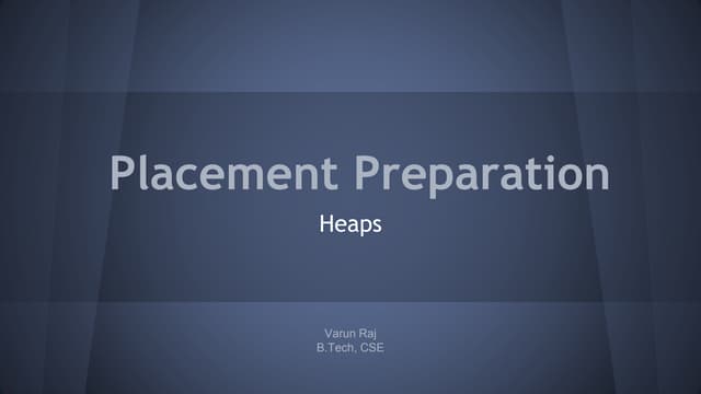 Lecture 11.1 :  heaps