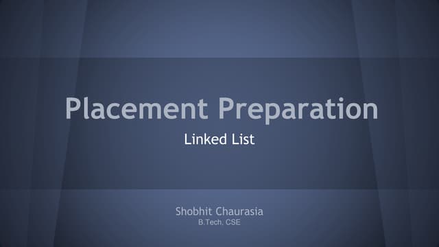 Lecture 6:  linked list