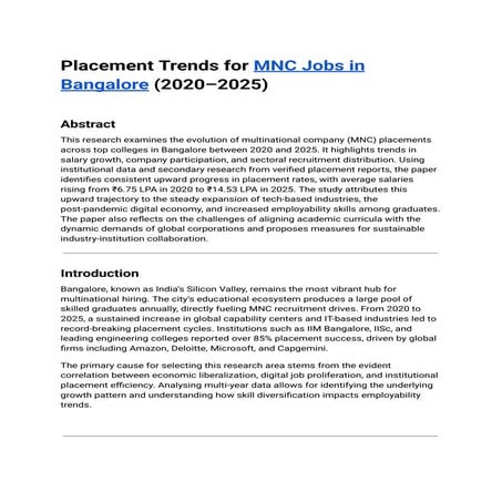 Placement Trends for MNC Jobs in Bangalore (2020–2025).pdf