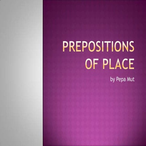 Place prepositions