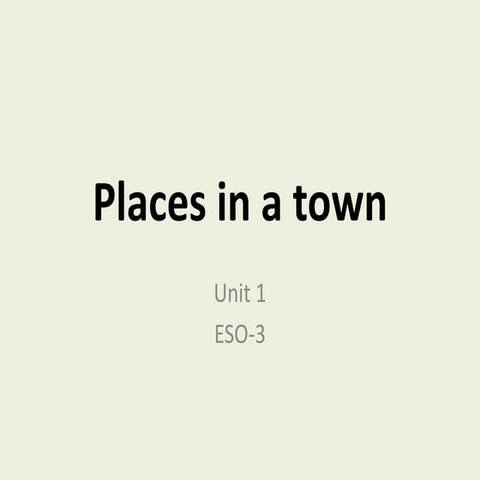 Places in a town