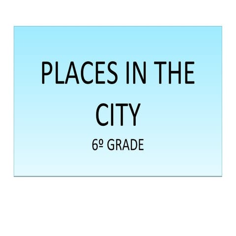 Places in the city 2