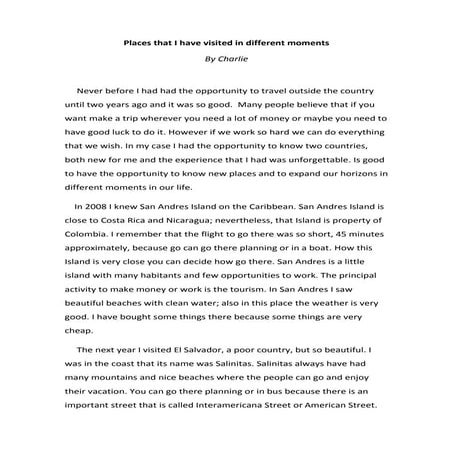 Places that i have visited in different moments