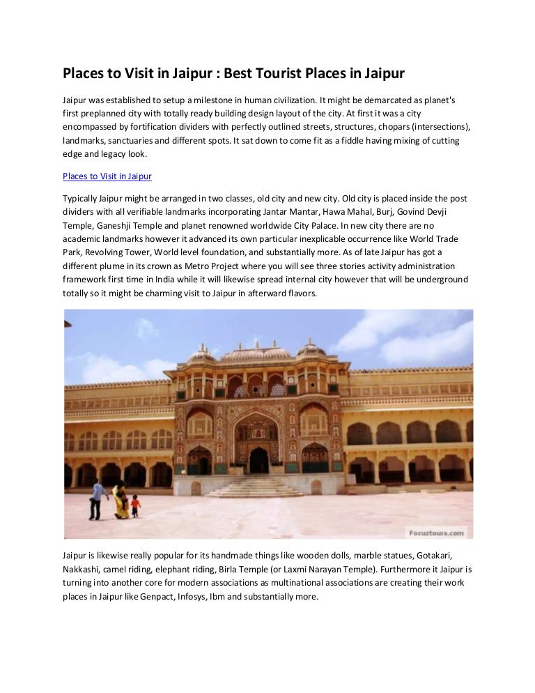 Places to visit in jaipur best tourist places in jaipur